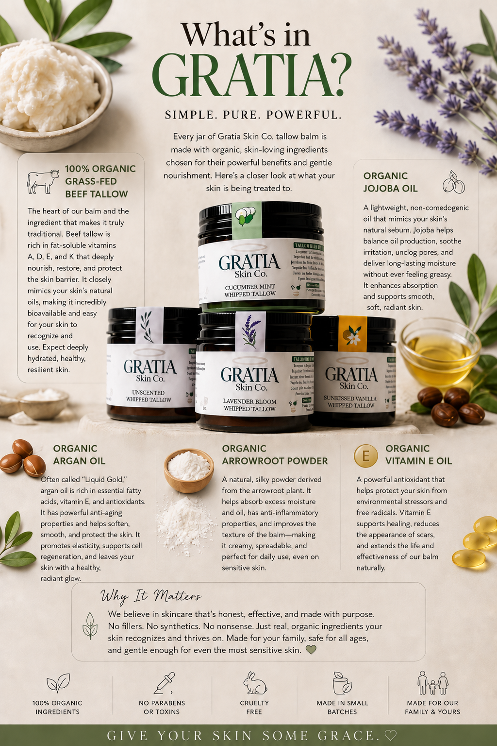 Whipped Tallow Balm Cucumber Mint